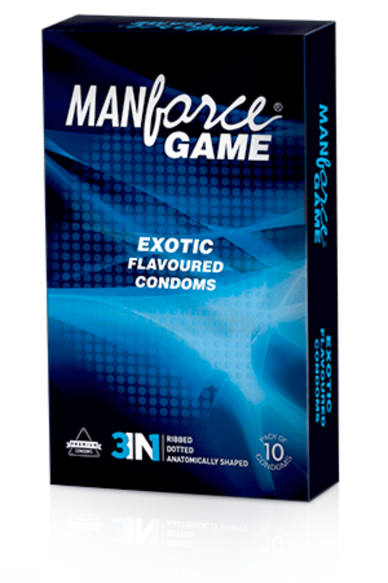 MANforce Exotic Ribbed Dotted Flavoured Male Condoms - Pack of 10