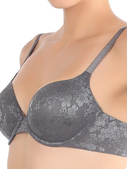 Triumph Comfort Floral Print Underwired Grey Bra