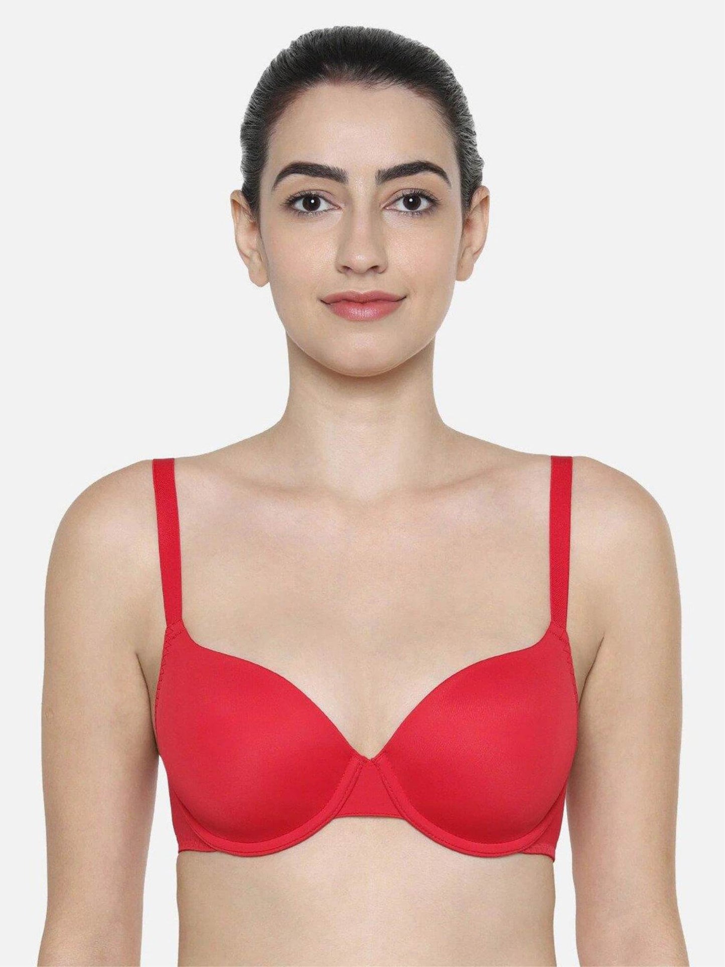 Triumph Padded Wired 3/4th Coverage T-Shirt Bra - Red