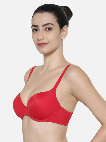 Triumph Padded Wired 3/4th Coverage T-Shirt Bra - Red