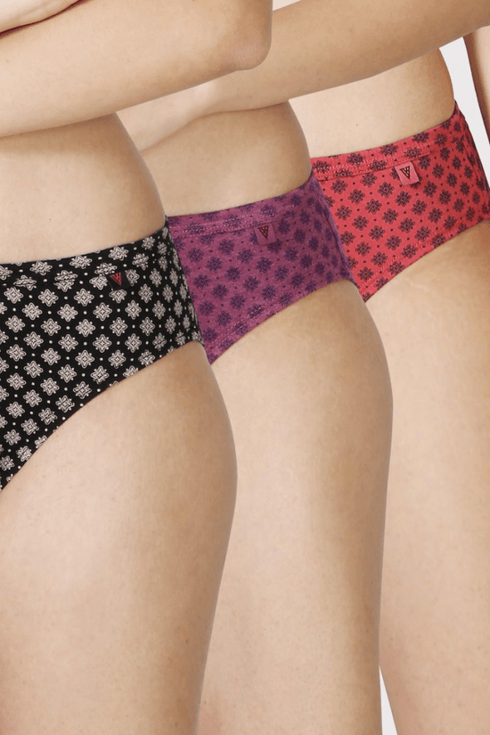 Van Heusen Printed Bikini Panty (Pack Of 3) - DA