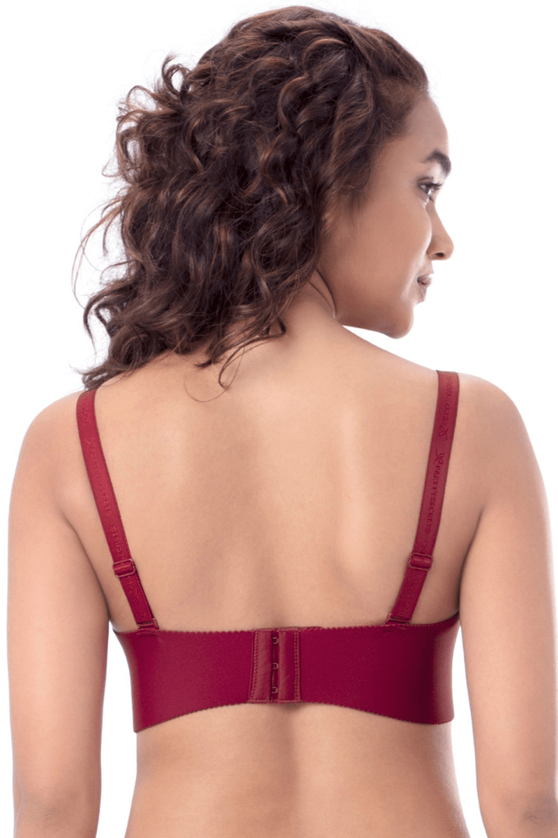 Pretty Secret Maroon Seamless Magic Wired Lightly Padded Plunge Bra