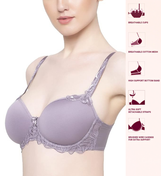 Triumph Stylish Padded Women Lacy T-shirt Bra