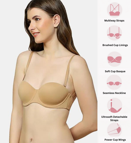 Triumph International Casual Convertible Half Cup Multiway Bra