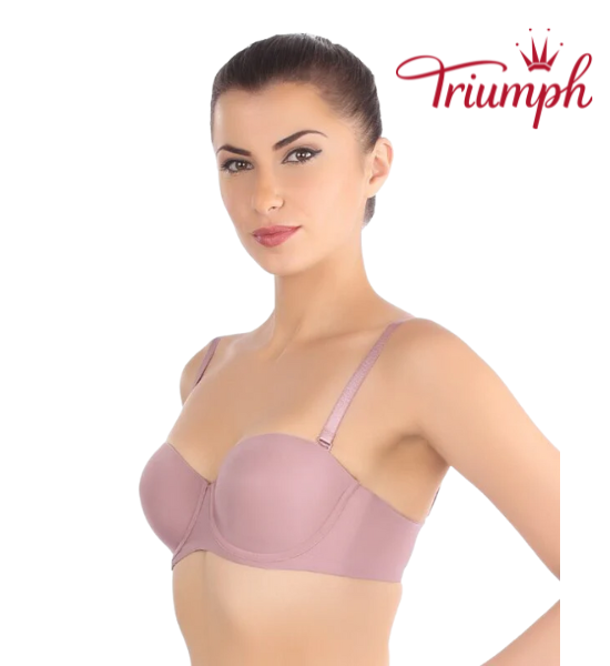 Triumph Invisibly Smooth Demi Cup Strapless Multiway Bra - Pink