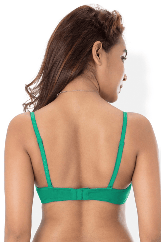 Pretty Secrets Green Non-Wired Lightly Padded T-shirt Bra