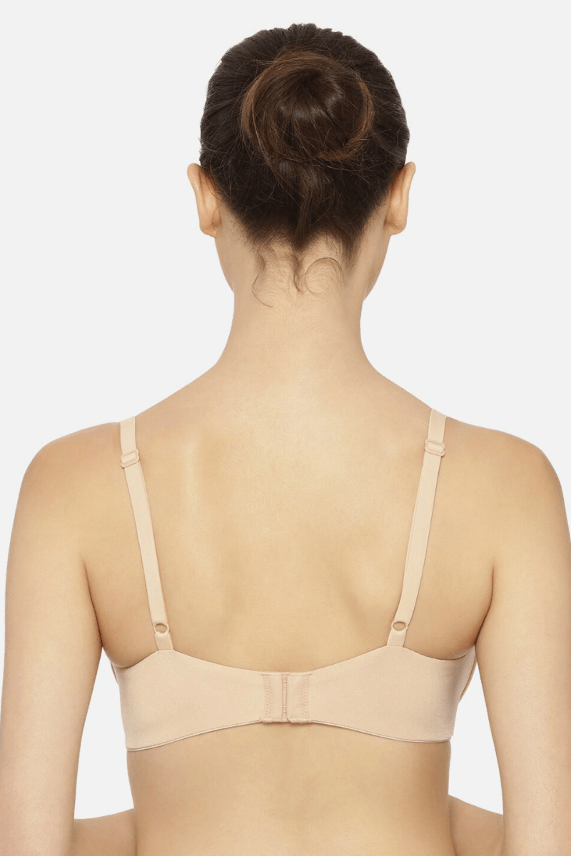 Triumph Nude-Coloured Solid Magic-Wire Padded Push-Up Bra