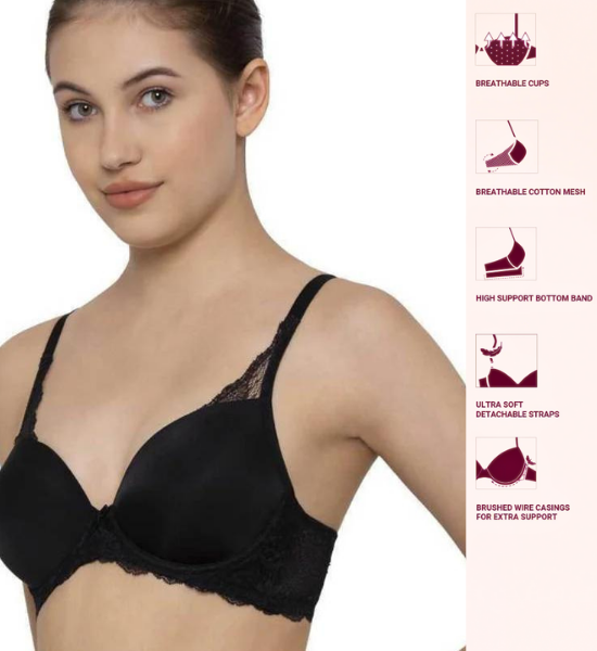 Triumph Lacy Wired Padded Tshirt Bra