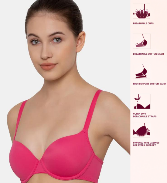 Triumph Padded Wired Medium Coverage T-Shirt Bra - Pink