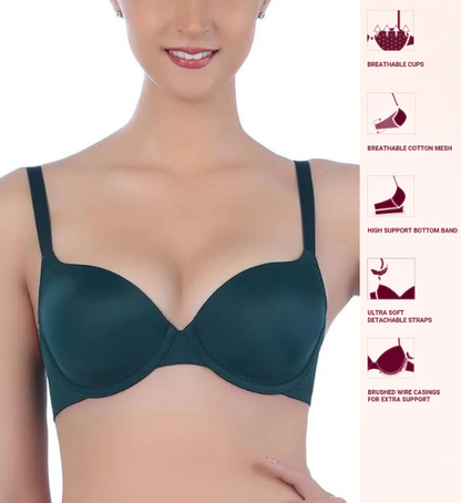 Triumph Padded Wired Medium Coverage T-Shirt Bra - Night Forest