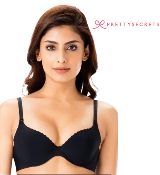 Pretty Secret Black Underwired Lightly Padded Push up Bra