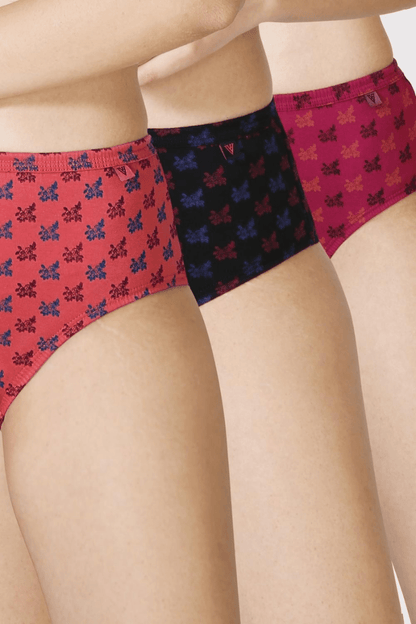 Van Heusen Antibacterial Hipster Panty (Pack Of 3) - Dark Assorted