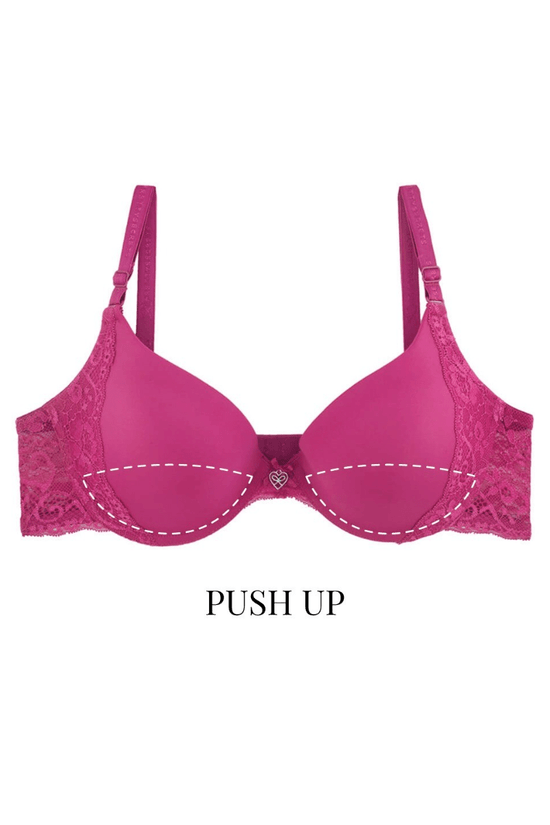 Pretty Secret Wired Lacy Padded Push-Up Bra