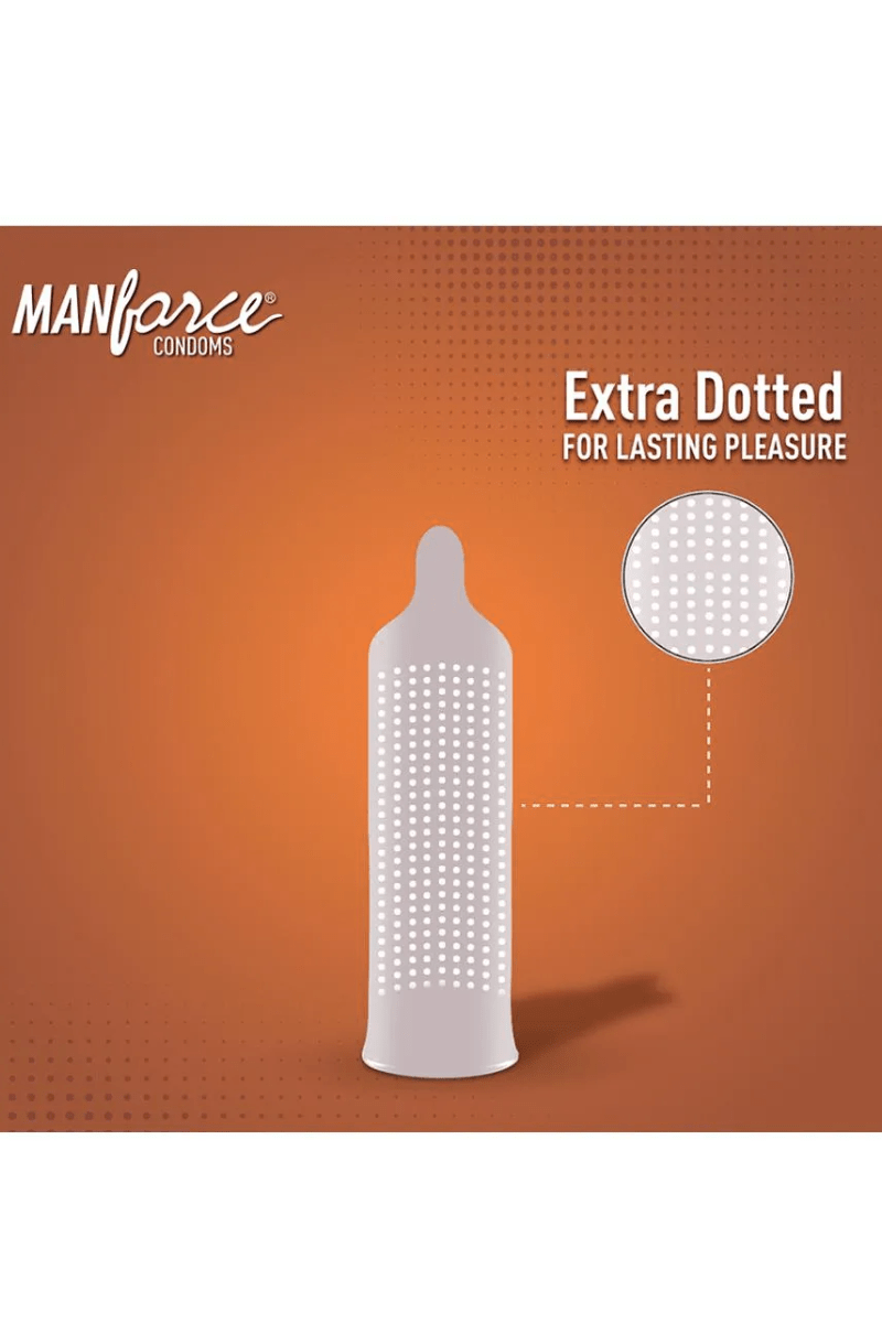 MANforce Hazelnut-flavoured Extra Dotted Male Condoms - Pack of 10