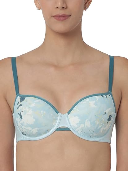 Triumph Padded Underwired AirFlow Floral T-Shirt Bra Green