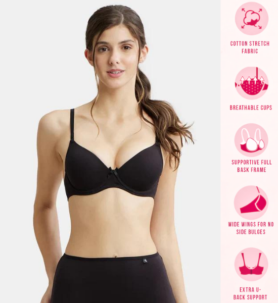 Jockey Black Full Coverage Underwired T-Shirt Bra