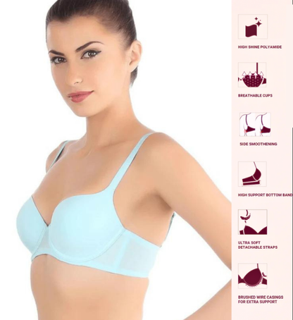 Triumph Lightly Padded Wired T-Shirt Bra - Water Blue