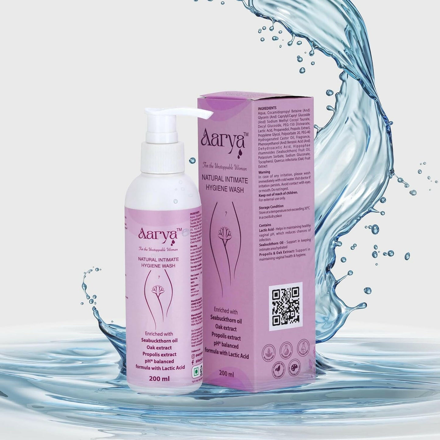 Aarya Natural Intimate Hygiene Wash for Women and Vaginal Wash.