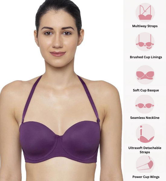 Triumph Purple Wired Padded Multi-Optional T-shirt Bra