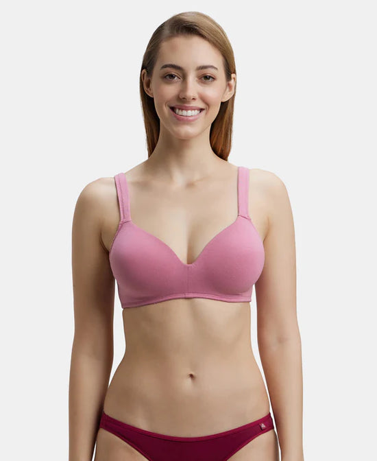 Jockey Wirefree Padded Full Coverage Lounge Bra - Heather Rose