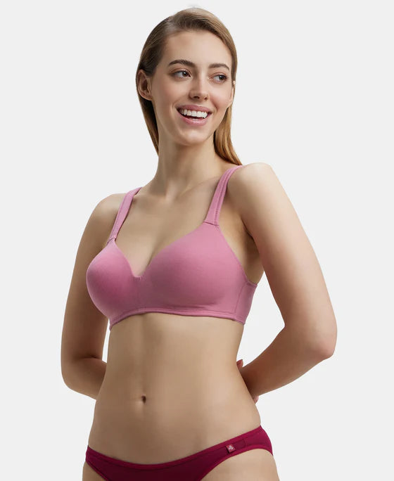 Jockey Wirefree Padded Full Coverage Lounge Bra - Heather Rose