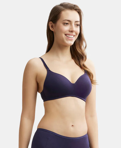 Jockey Wirefree Padded  Full Coverage Multiway T-Shirt Bra with Adjustable Straps - Navy