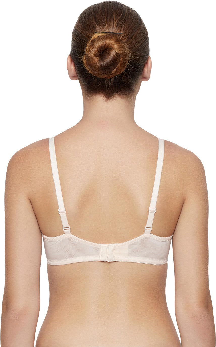 Triumph Lightly Padded Wired Lacy Balconette T-Shirt Bra - Pink