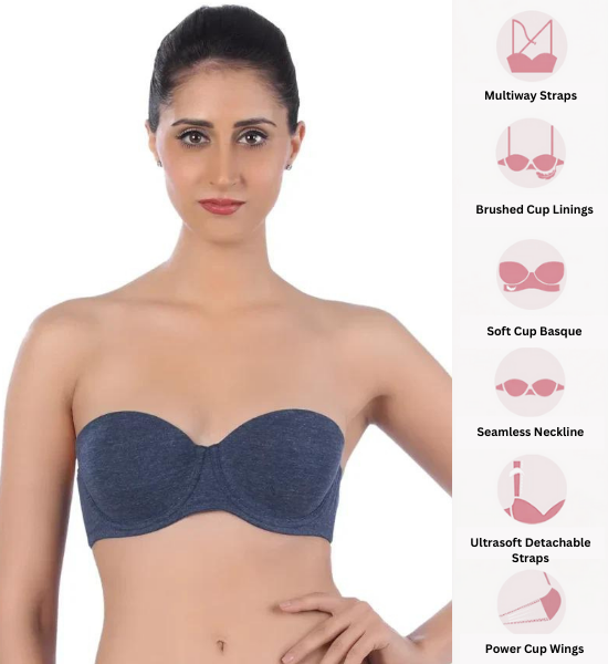 Triumph Blue Strapless T Shirt Bra