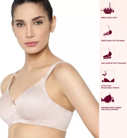 Triumph Wirefree Full Coverage Printed Non Wired Bra