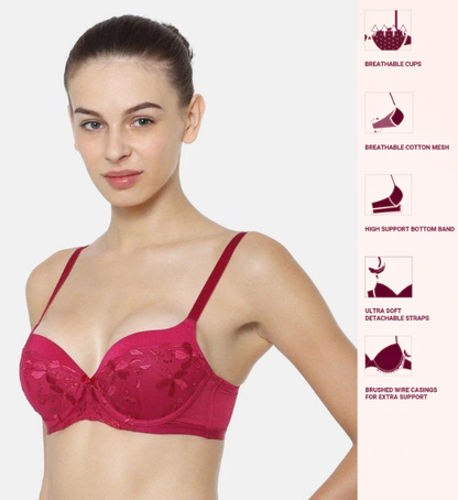 Triumph Modern Lacy Printed Padded Tshirt Bra