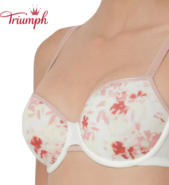 Triumph Padded Underwired AirFlow Floral T-Shirt Bra Skin