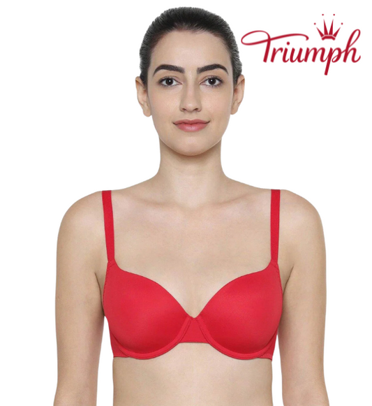 Triumph Padded Wired 3/4th Coverage T-Shirt Bra - Red