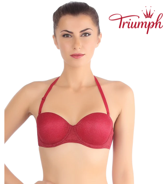 Triumph Red Medium Coverage Balconette Bra