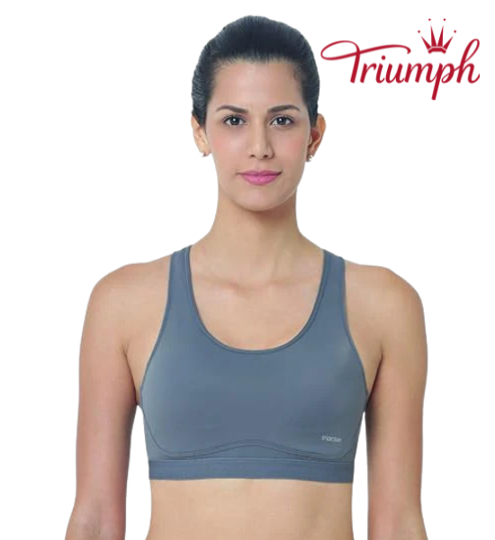 Triumph Non-Wired Padded Sports Bra - Grey Combination