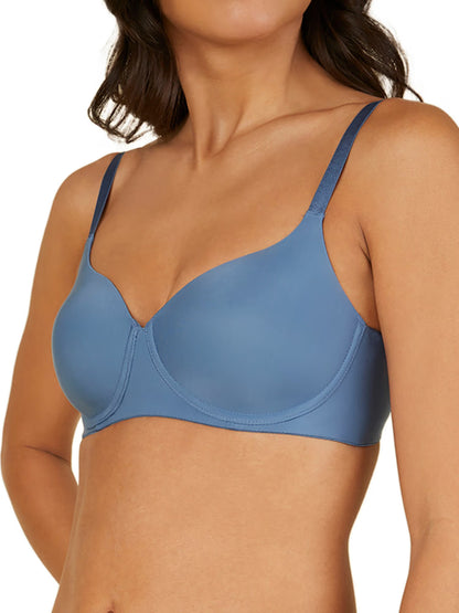 Triumph Melange Padded Wirefree T-Shirt Bra-Sea Blue