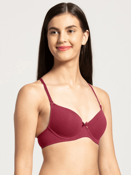 Jockey Beet Red Full Coverage Underwired T-Shirt Bra