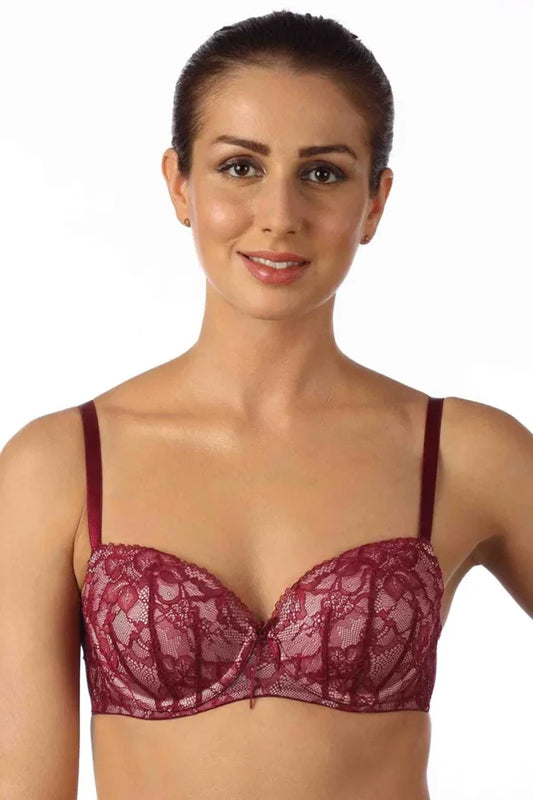 Triumph Elegant Crimson Red Lace Bra