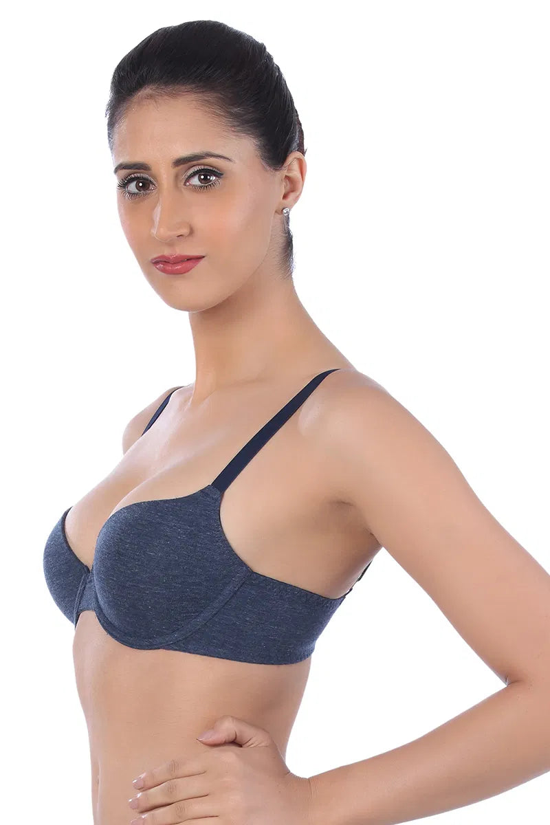 Triumph Smooth Padded Underwired Multiway Bra-Blue