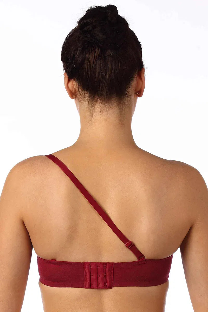 Triumph Maroon Wired T Shirt Multiway Bra