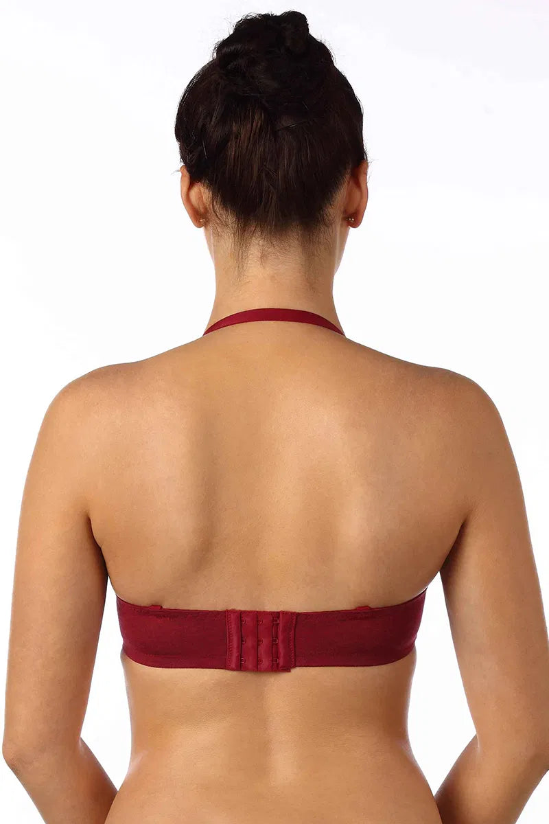 Triumph Maroon Wired T Shirt Multiway Bra