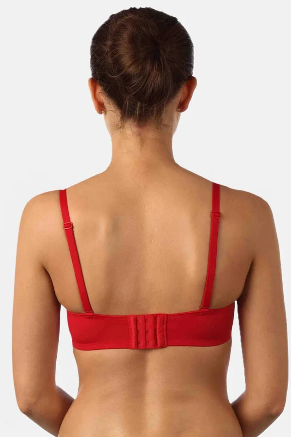 Triumph Red-Coloured Wired Detachable Padded Multi-Optional T-shirt Bra