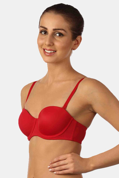 Triumph Red-Coloured Wired Detachable Padded Multi-Optional T-shirt Bra