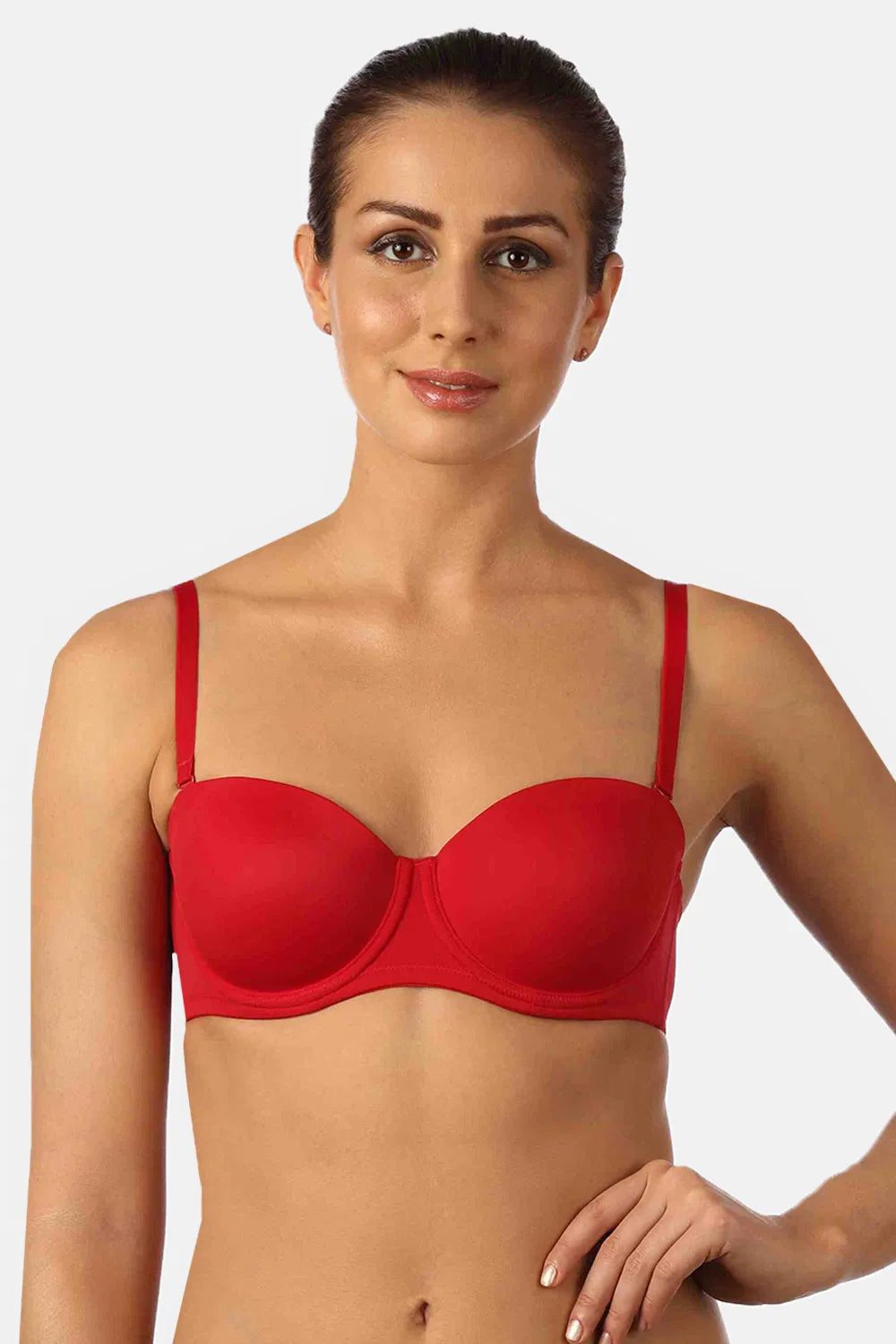 Triumph Red-Coloured Wired Detachable Padded Multi-Optional T-shirt Bra