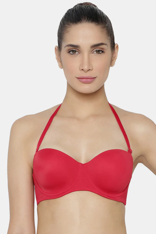 Triumph Cherry Red-Coloured Wired Detachable Padded Multi-Optional T-shirt Bra
