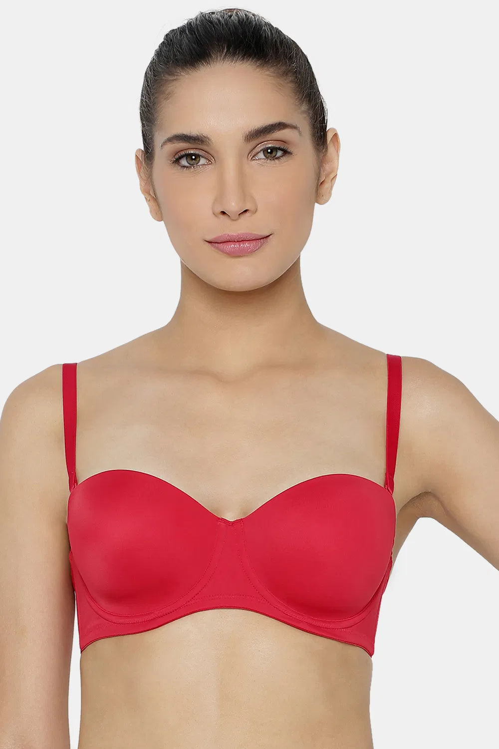 Triumph Cherry Red-Coloured Wired Detachable Padded Multi-Optional T-shirt Bra