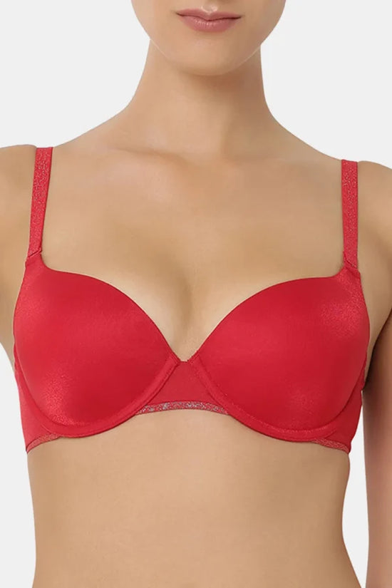 Triumph Shimmery Red Padded Wired T-Shirt Bra