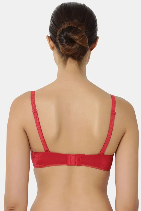 Triumph Shimmery Red Padded Wired T-Shirt Bra