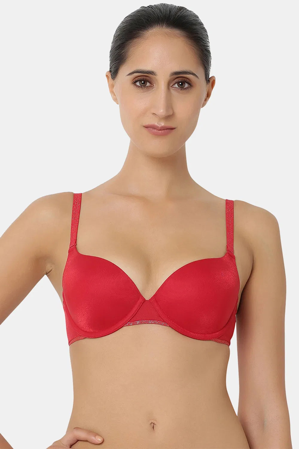 Triumph Shimmery Red Padded Wired T-Shirt Bra