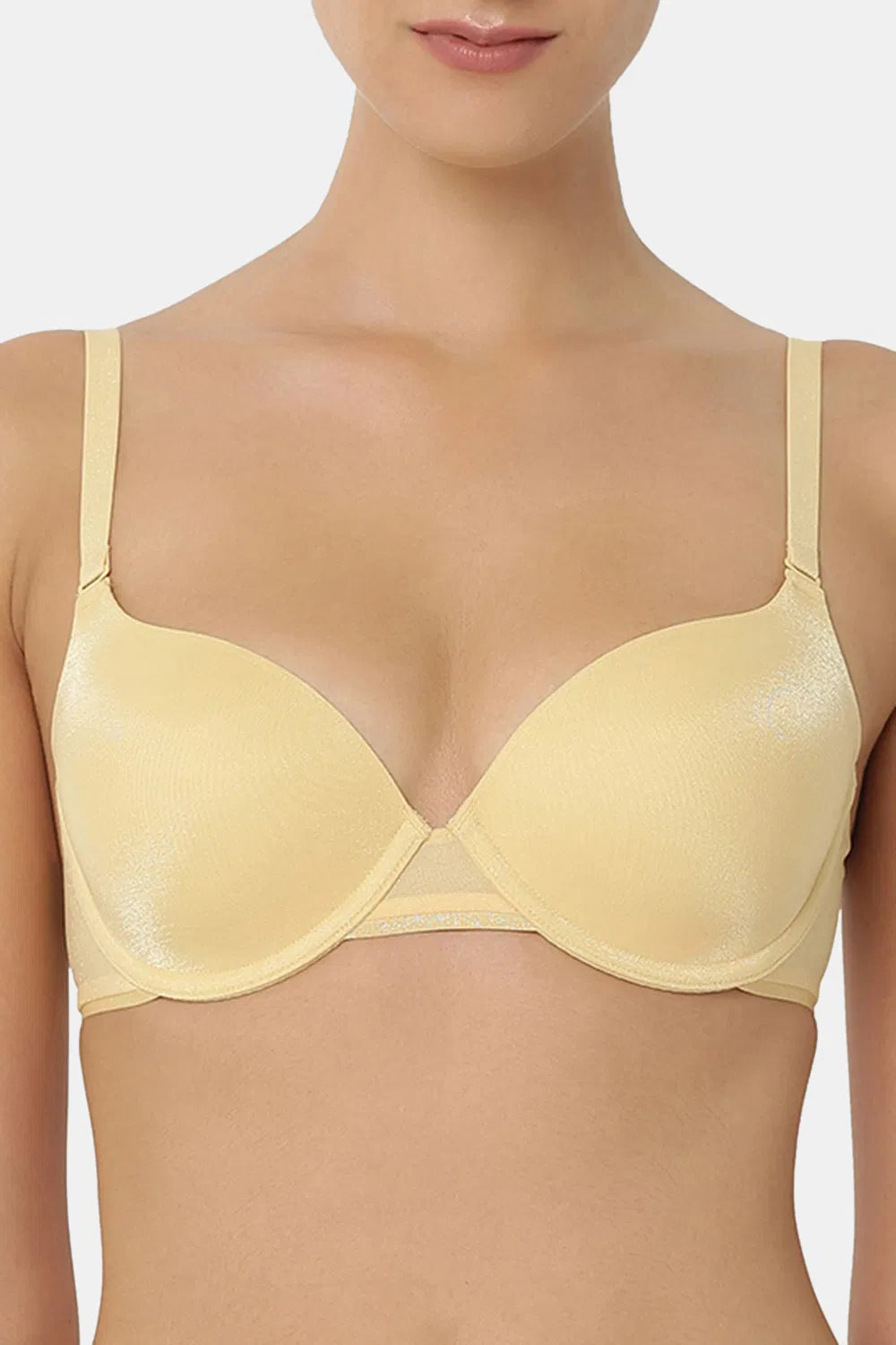 Sunshine Glow: Triumph Yellow Padded Wired T-Shirt Bra