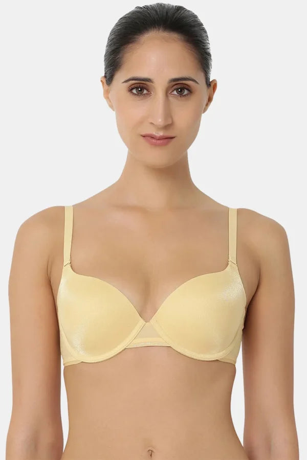 Sunshine Glow: Triumph Yellow Padded Wired T-Shirt Bra